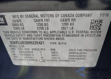 2017 GMC Terrain Slt from USA, damaged, VIN 2GKFLUE38H6226421